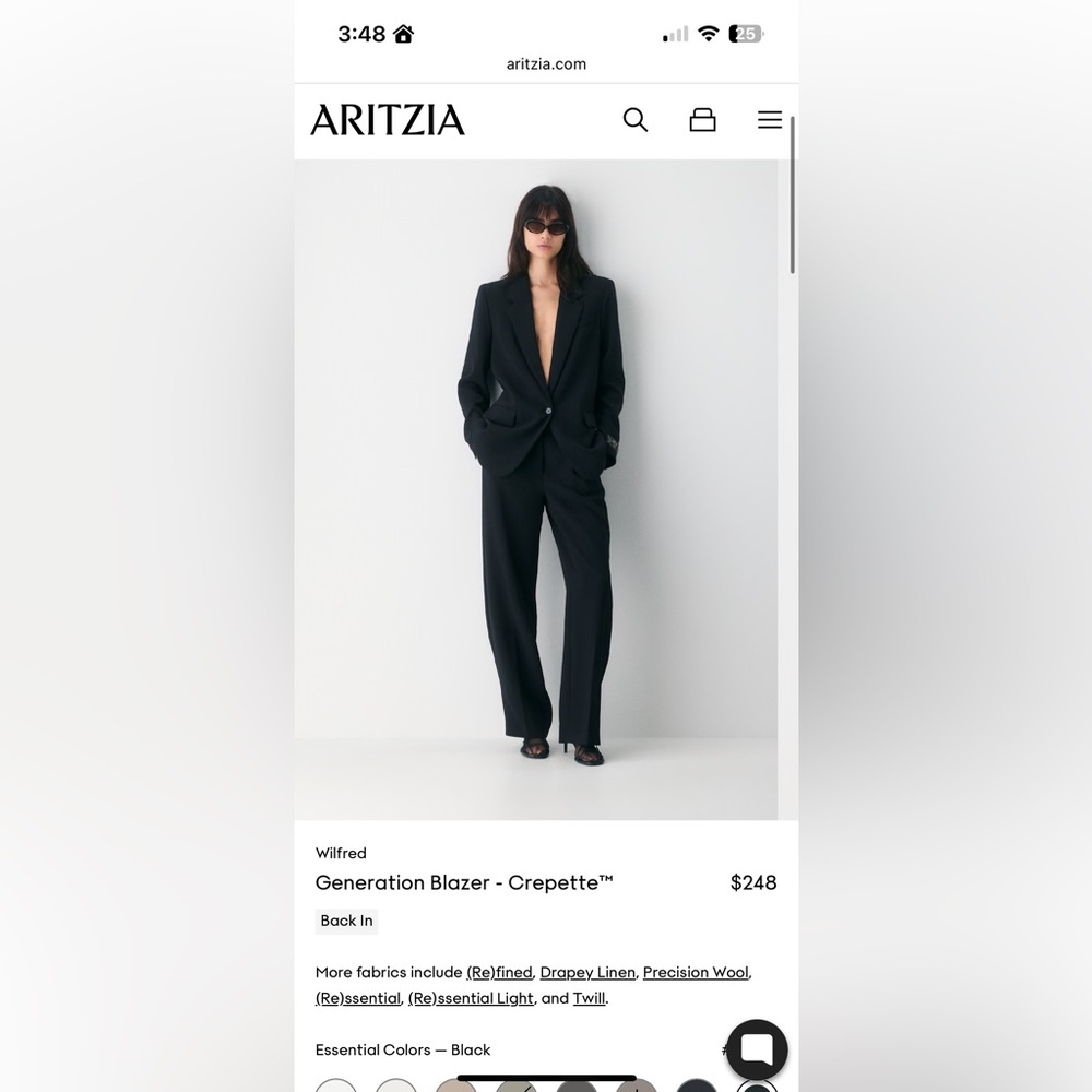 Aritzia Black Women's Blazer Jacket - Picture 5 of 5